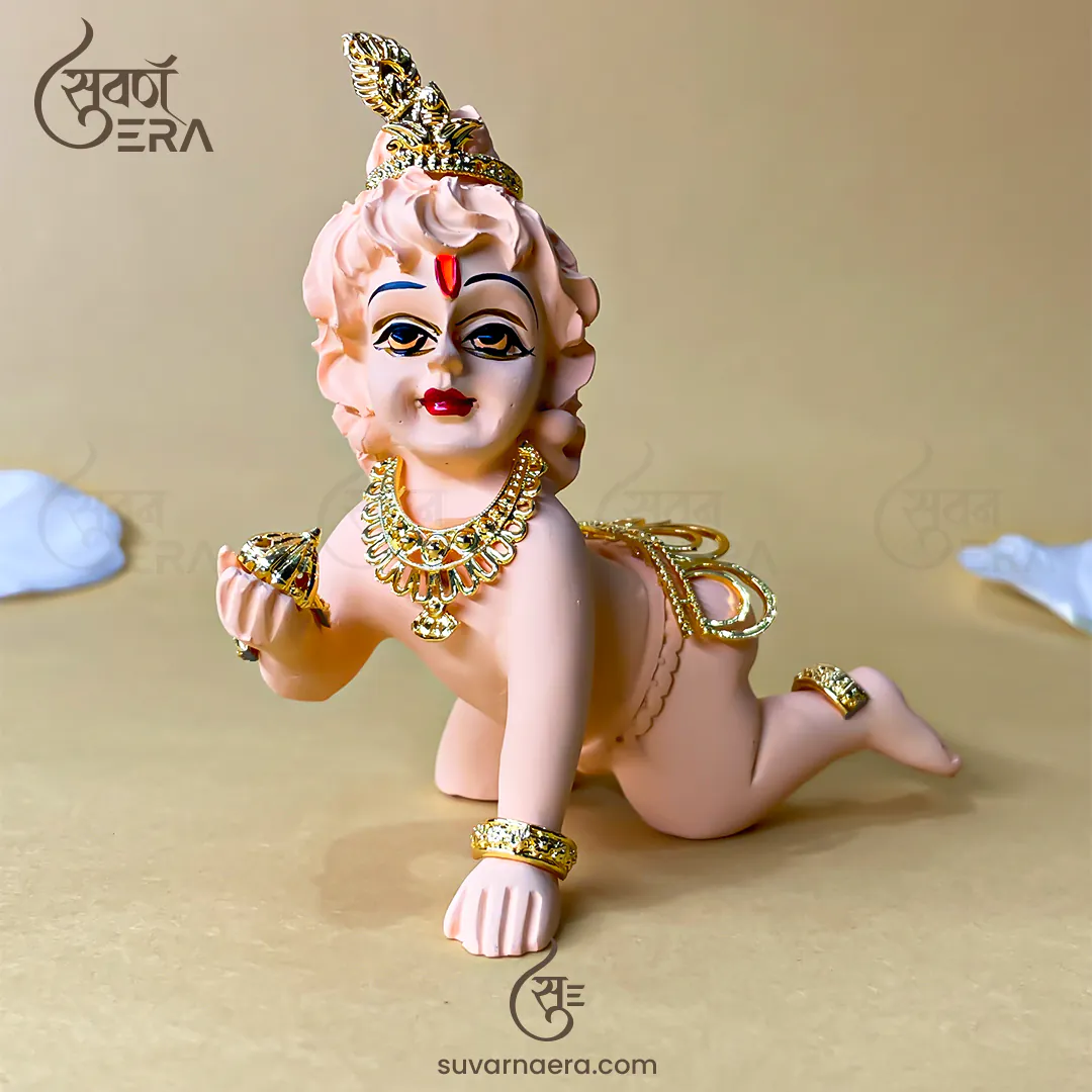 Laddu Gopal Murti 3.5 Inch (Peach)